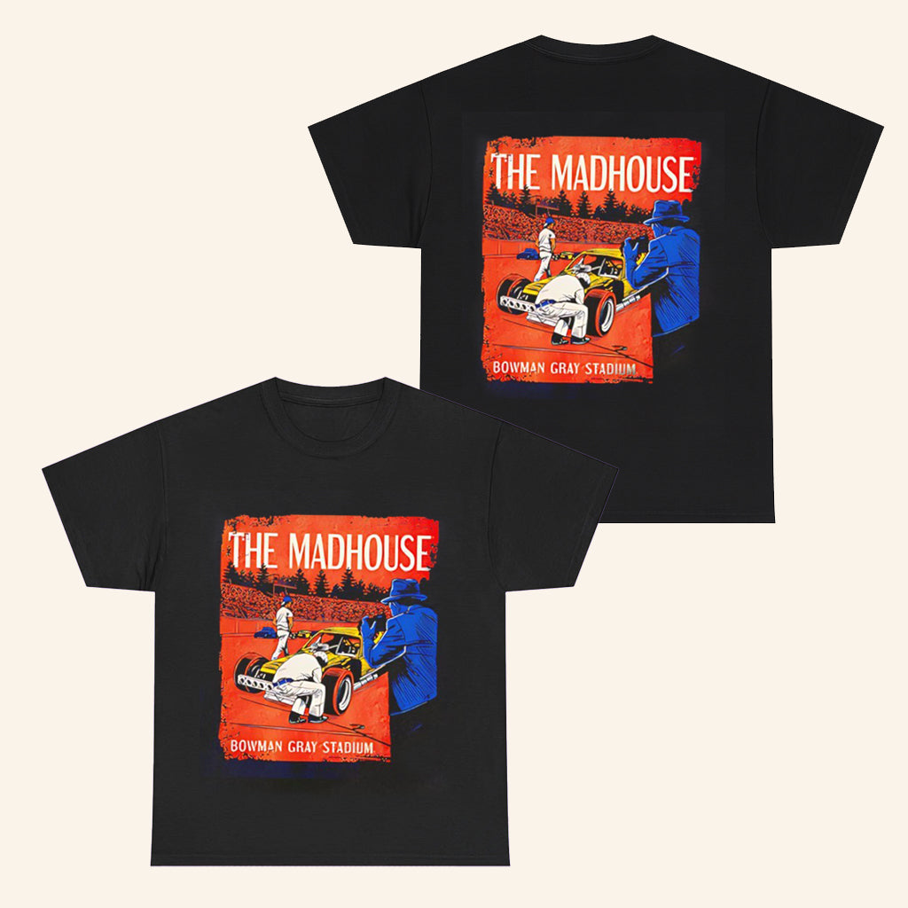 The Madhouse Bowman Gray Stadium T-Shirt Book Comic Style Shirt Gifts For Racing Lovers - Roseregae