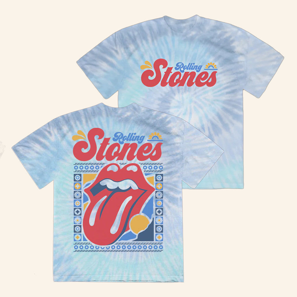 The Rolling Stones Merch Tie Dye Summer T-Shirt Gifts For Rock Band Fans - Roseregae