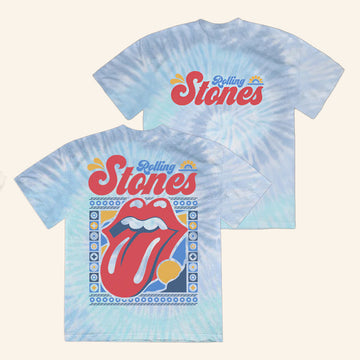 The Rolling Stones Merch Tie Dye Summer T-Shirt Gifts For Rock Band Fans - Roseregae