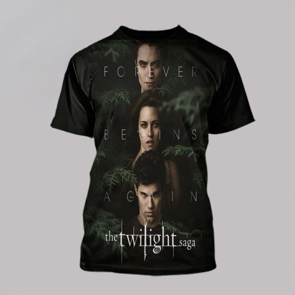 The Twilight Saga Merch 2025 Forever Begins Again T-Shirt Gifts For Movie Lovers - Roseregae
