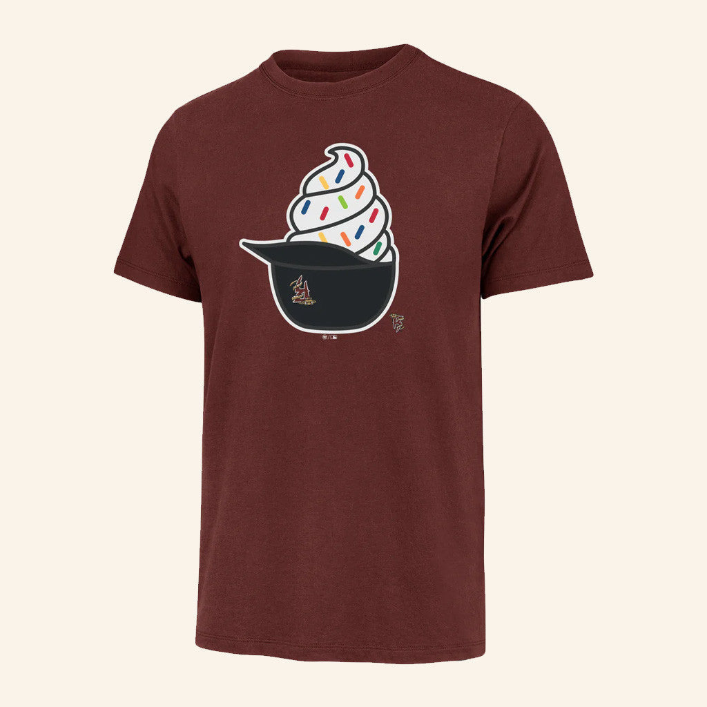 Timber Rattlers Merch Timber Rattlers 47 Brand Cardinal Ice Cream Helmet T-Shirt Dad Gifts - Roseregae