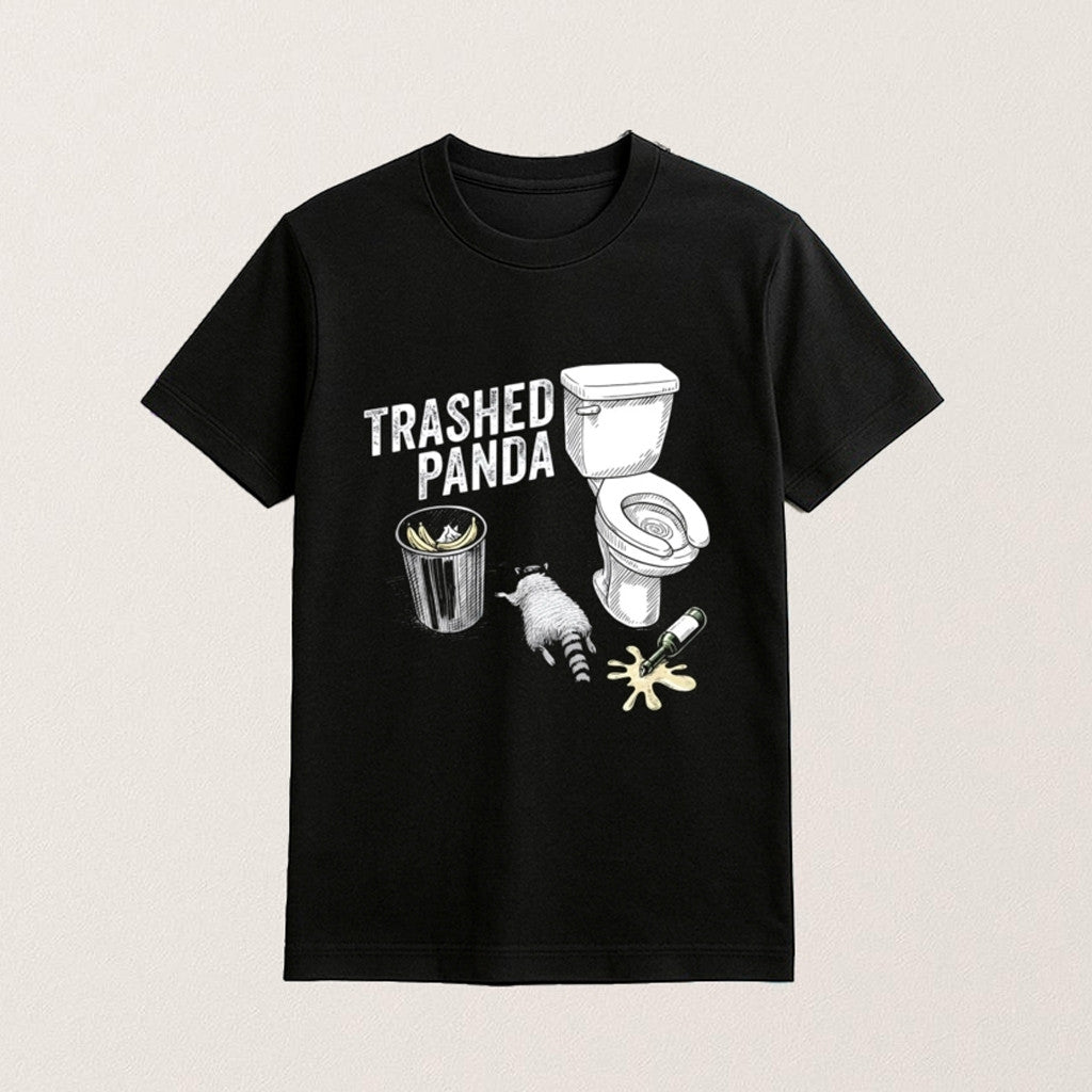Trashed Panda Funny Drunk Raccoon T-Shirt Funny Shirt Raccoon Lover Gifts - Roseregae