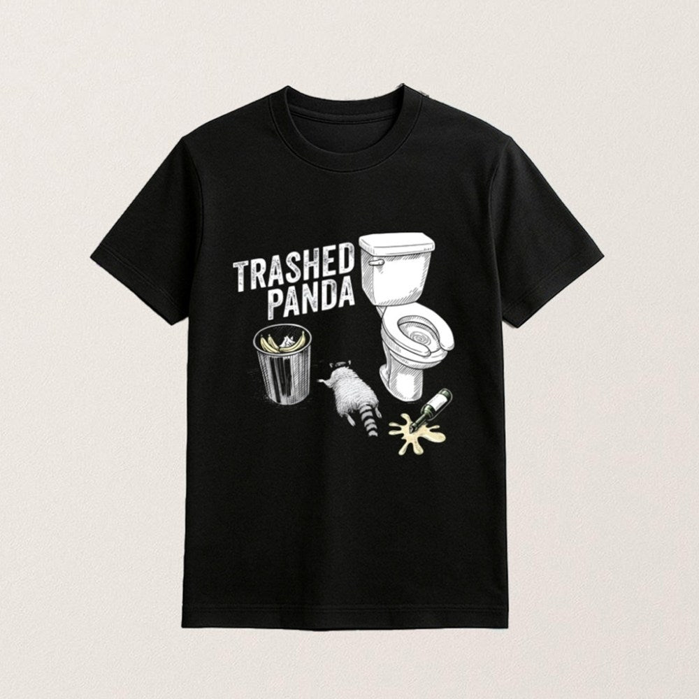 Trashed Panda Funny Drunk Raccoon T-Shirt Funny Shirt Raccoon Lover Gifts - Roseregae