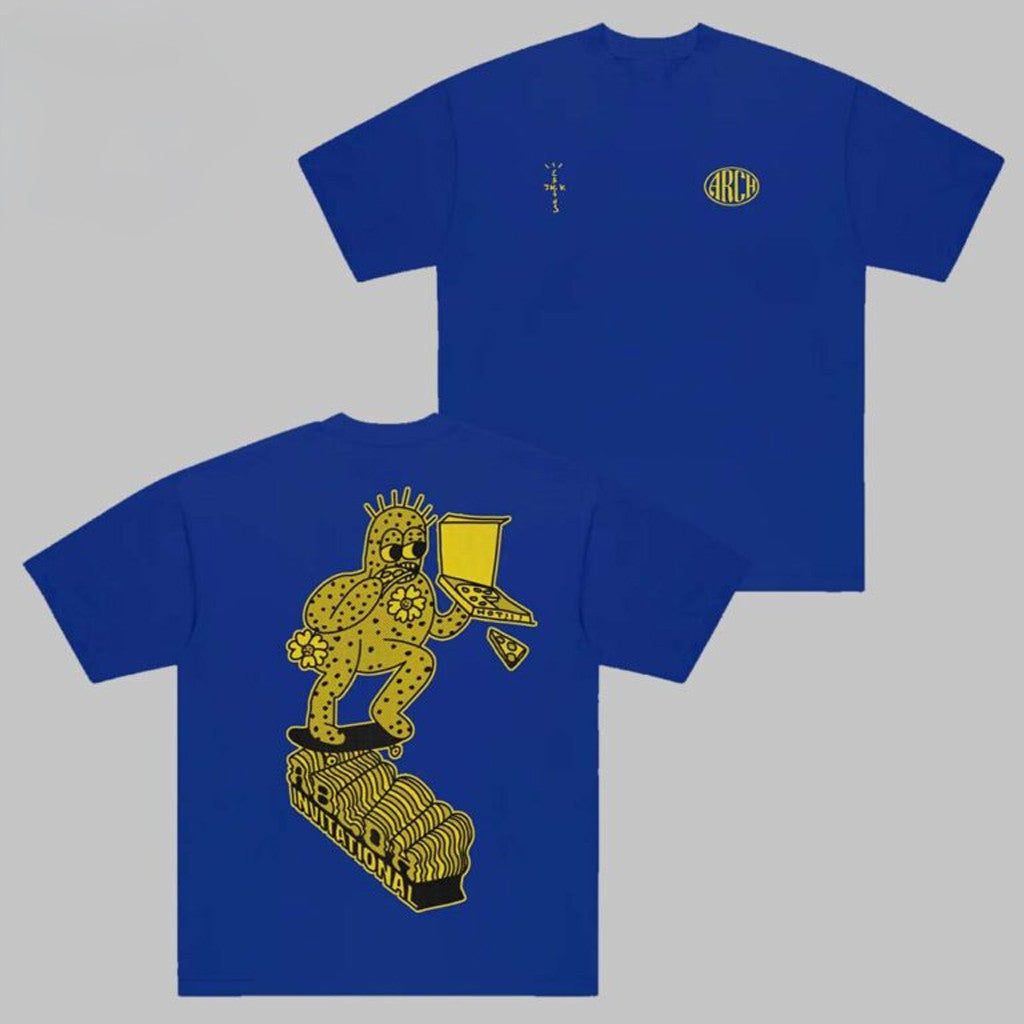 Travis Scott Cactus Jack X Virgil Abloh Arch Cactus Skate T-Shirt Fan Merch Gifts For Him - Roseregae