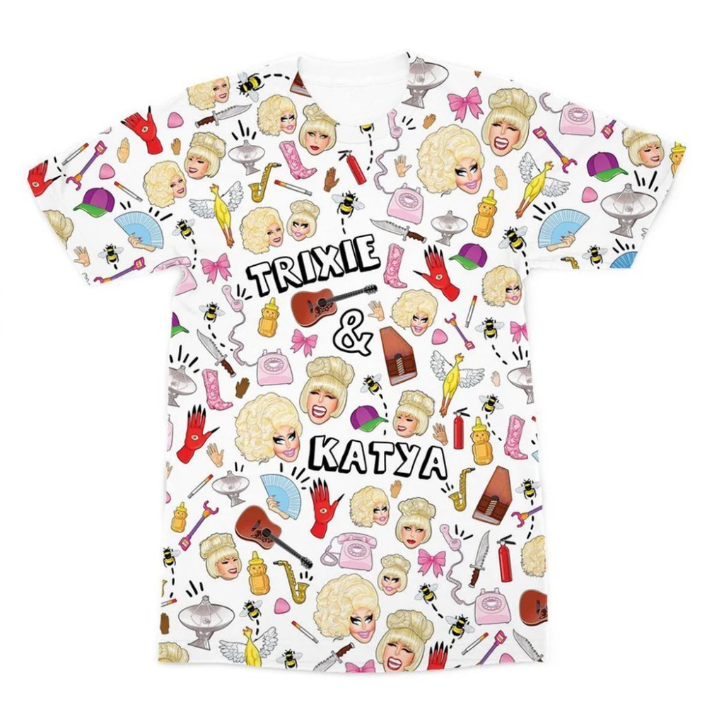 Trixie And Katya Merch Trixie And Katya Collage T-Shirt Unique Gifts For Besties - Roseregae