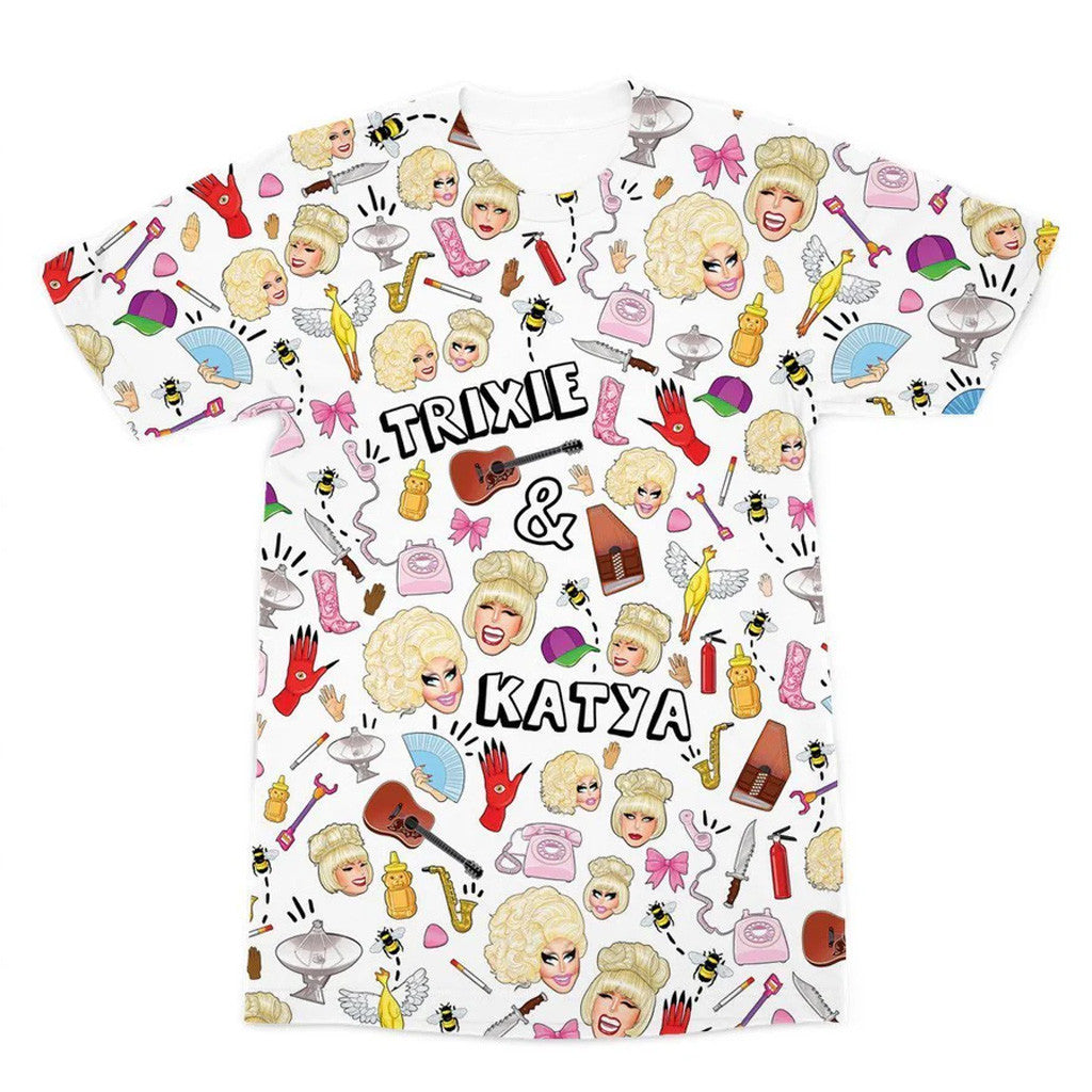 Trixie And Katya Merch Trixie And Katya Collage T-Shirt Unique Gifts For Besties - Roseregae