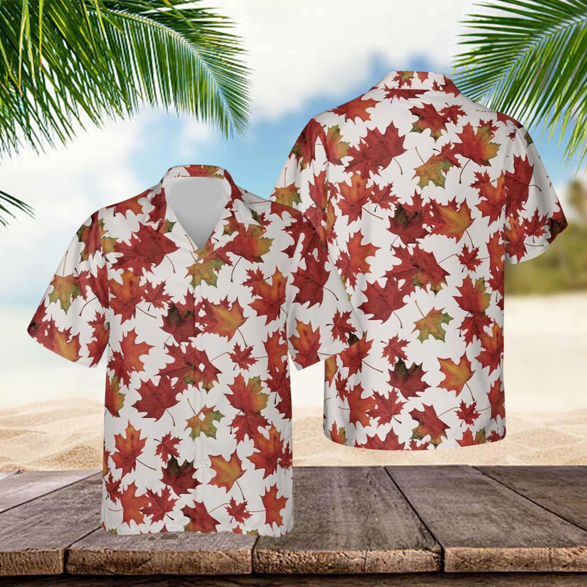 Tyler Durden Hawaiian Shirt Red Maple Leaf Tyler Durden Fight Club Aloha Shirt Fan Merch - Famerry