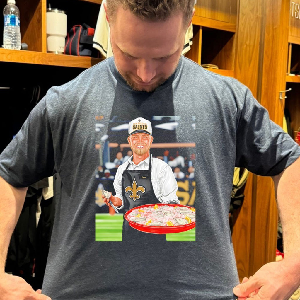 Tyler New Orleans Saints Shough Serving Em Up T Shirt - Roseregae