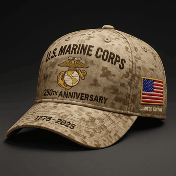 US Marine Corps 250th Anniversary 1775 2025 Hat Proud Marines Cap Gifts For Dad - Rose Regae