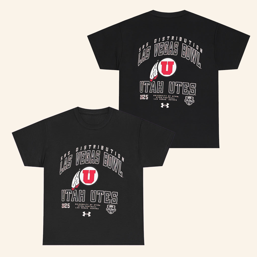 Utah Football 2025 Las Vegas Bowl Logo T-Shirt Utah Football Merch Gifts For Boyfriend - Roseregae