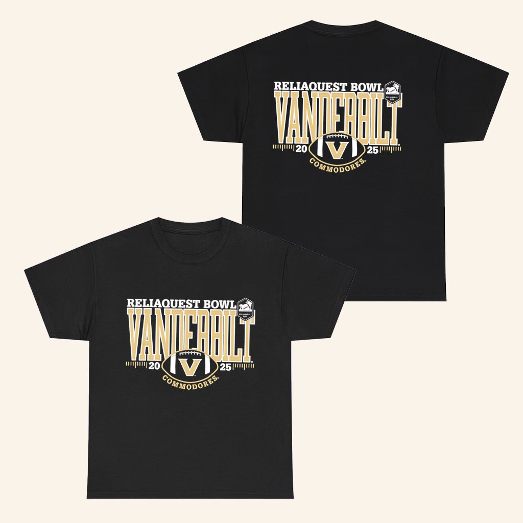 Vanderbilt Football 2025 Reliaquest Bowl T-Shirt Vanderbilt Football Merch Gifts Ideas For Him - Roseregae