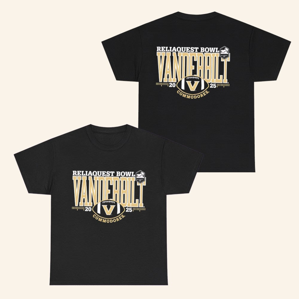 Vanderbilt Football 2025 Reliaquest Bowl T-Shirt Vanderbilt Football Merch Gifts Ideas For Him - Roseregae