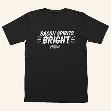 Waffle House Merch Bacon Spirits Bright T-Shirt Christmas Gifts Ideas For Husband - Roseregae