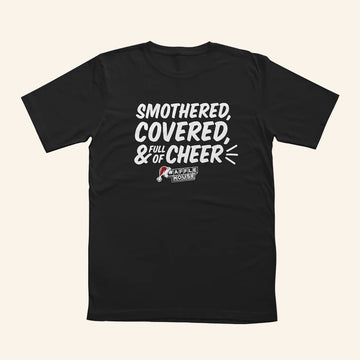 Waffle House Merch Smothered Covered And Full Of Cheer T-Shirt Christmas Gifts For Besties - Roseregae