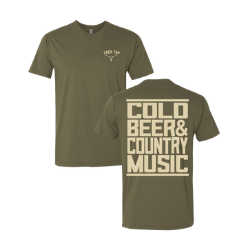 Zach Top Merch Zach Top Colo Beer And Country Music T-Shirt Green Gifts For Fans - Roseregae